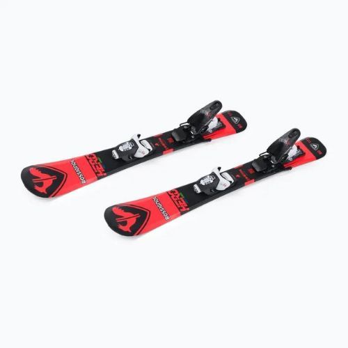 Narty zjazdowe dziecięce Rossignol Hero Pro + wiązania Team 4 GW Black Bulk red