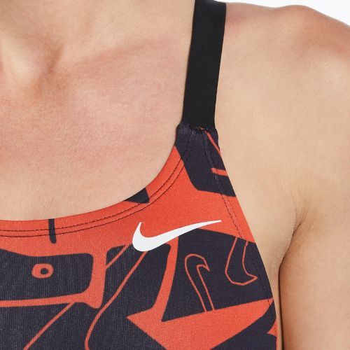 Strój pływacki jednoczęściowy damski Nike Multiple Print Fastback bright crimson