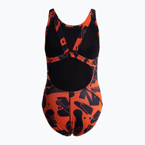 Strój pływacki jednoczęściowy dziecięcy Nike Multiple Print Fastback bright crimson