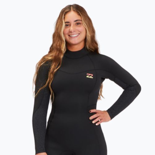 Pianka do pływania damska Billabong 3/2 mm Synergy Back Zip wild black