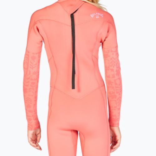 Pianka do pływania dziecięca Billabong 4/3 mm Synergy Back Zip vintage coral