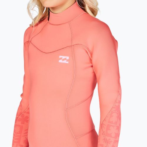 Pianka do pływania dziecięca Billabong 4/3 mm Synergy Back Zip vintage coral