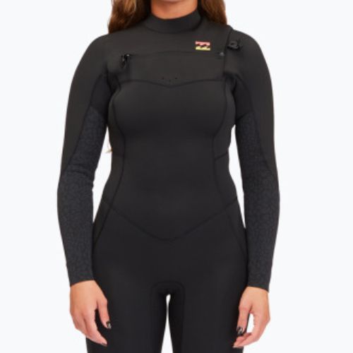 Pianka do pływania damska Billabong 5/4 mm Synergy Hooded Chest Zip wild black
