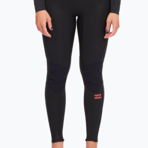 Pianka do pływania damska Billabong 5/4 mm Synergy Hooded Chest Zip wild black