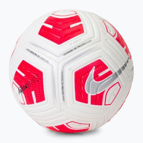 Piłka do piłki nożnej Nike Strike Team Jr white/bright crimson/silver rozmiar 5