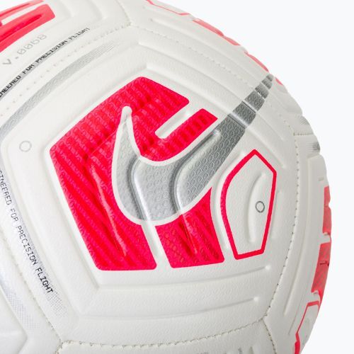 Piłka do piłki nożnej Nike Strike Team Jr white/bright crimson/silver rozmiar 5