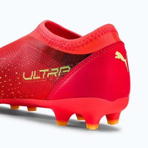 Buty piłkarskie dziecięce PUMA Ultra Match LL FG/AG fiery coral/fizzy light/puma black