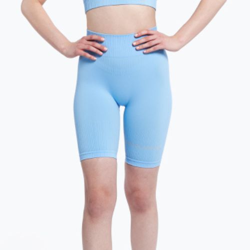 Spodenki treningowe damskie Gym Glamour Push Up baby blue