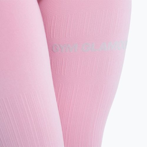 Legginsy treningowe damskie Gym Glamour Push Up candy pink
