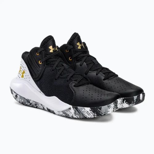Buty do koszykówki męskie Under Armour Jet '21 black/white/metallic gold