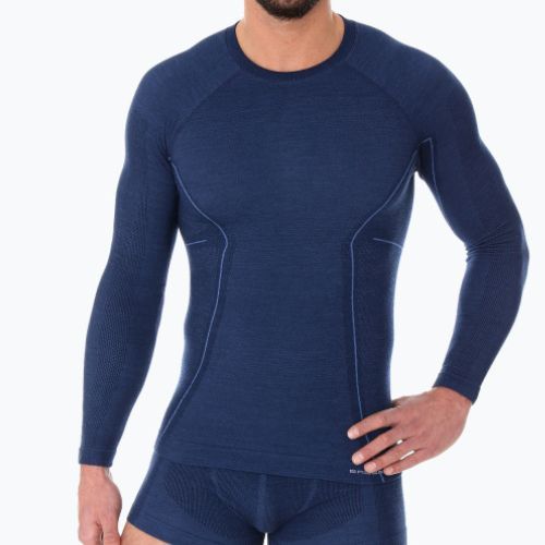 Bluza termoaktywna męska Brubeck Active Wool granatowy