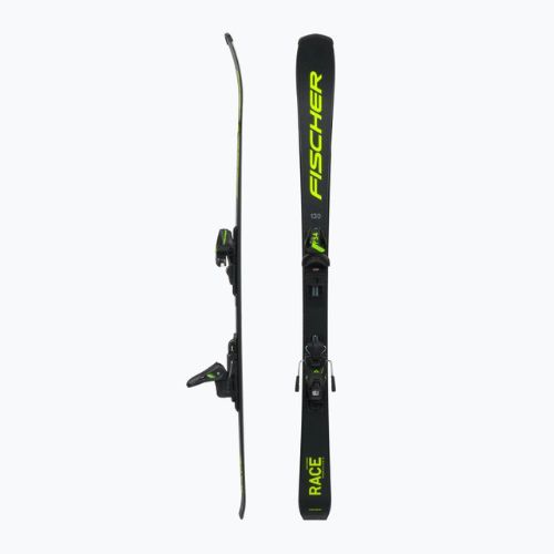 Narty zjazdowe dziecięce Fischer RC4 Race Jr Jrs (130) + wiązania FJ4 CA Jrs black/yellow