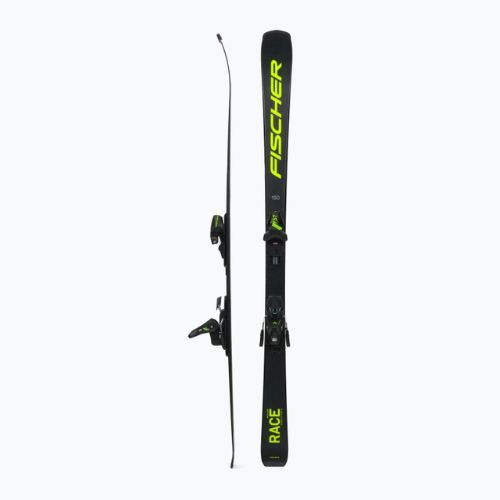 Narty zjazdowe dziecięce Fischer RC4 Race Jr Jrs + wiązania FJ7 CA Jrs black/yellow