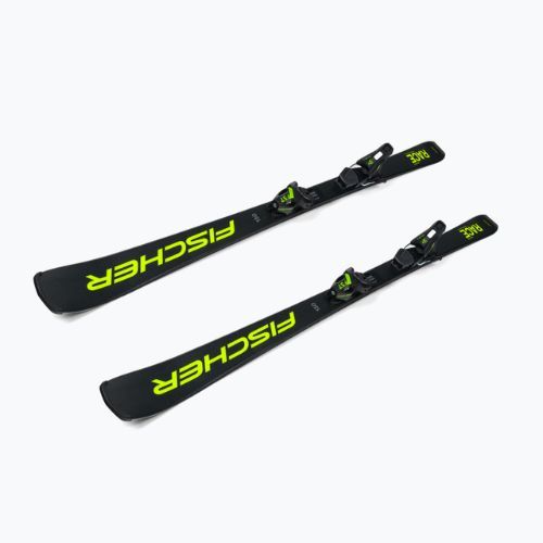 Narty zjazdowe dziecięce Fischer RC4 Race Jr Jrs + wiązania FJ7 CA Jrs black/yellow
