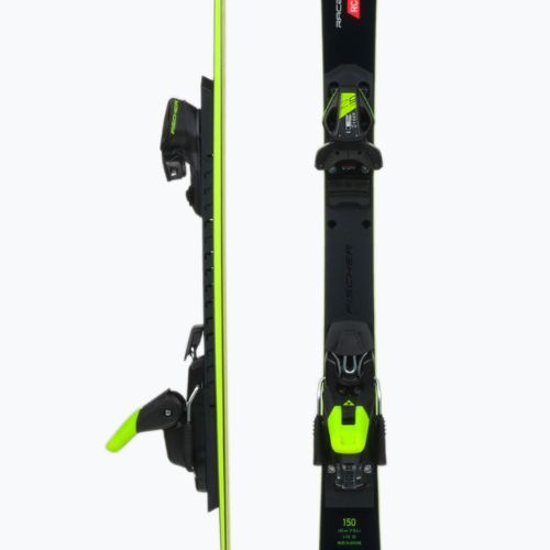 Narty zjazdowe dziecięce Fischer RC4 Worldcup SL JR. M/O-Plate + wiązania RC4 Z9 GW AC black/yellow