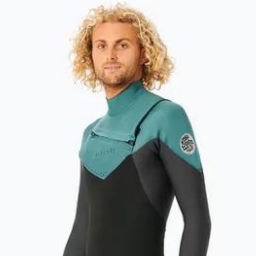 Pianka do pływania męska Rip Curl Dawn Patrol Performance 4/3 mm Chest Zip muted green