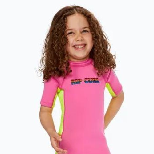 Pianka do pływania dziecięca Rip Curl Groms Omega 1,5 mm Back Zip Springsuit pink