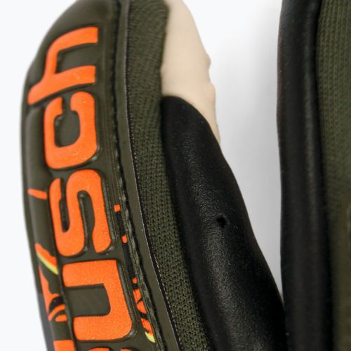 Rękawice bramkarskie Reusch Attrakt Speedbump Ortho-Tec desert green/shocking orange