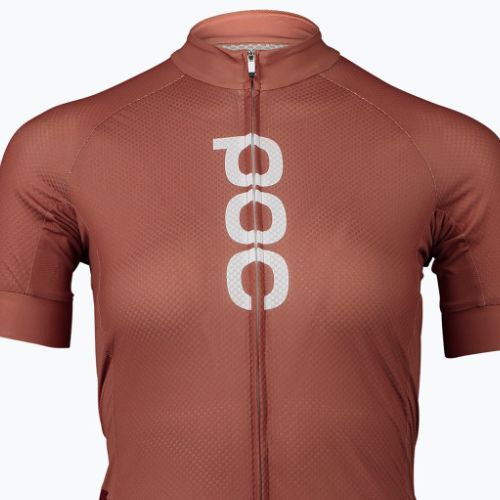 Koszulka rowerowa damska POC Essential Road Logo W himalayan salt/garnet red