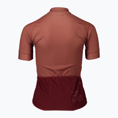 Koszulka rowerowa damska POC Essential Road Logo W himalayan salt/garnet red
