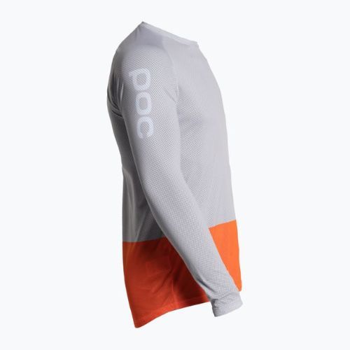 Longsleeve rowerowy męski POC MTB Pure granite grey/zink orange