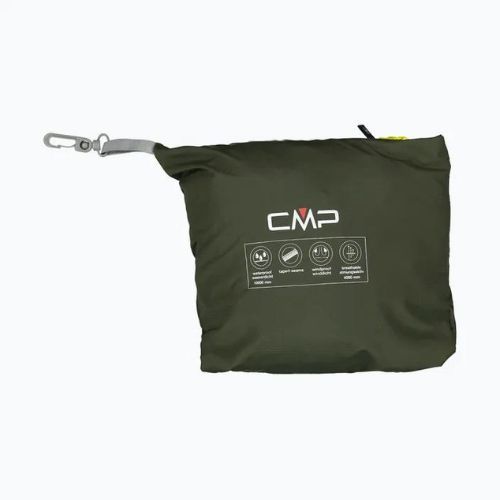 Kurtka przeciwdeszczowa męska CMP 39X7367 Snaps Hood oil green