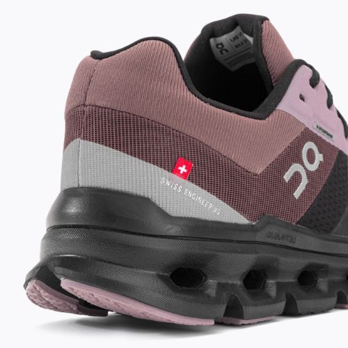 Buty do biegania damskie On Cloudrunner Waterproof black/grape