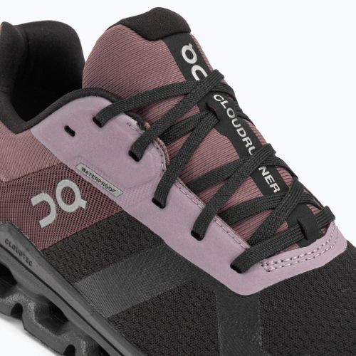 Buty do biegania damskie On Cloudrunner Waterproof black/grape