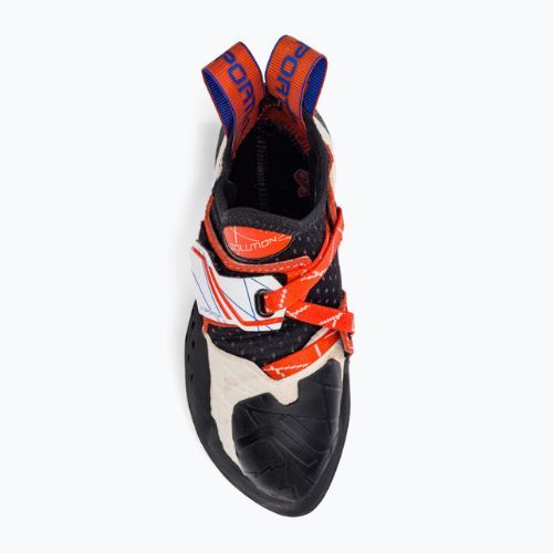 Buty wspinaczkowe damskie La Sportiva Solution white/lily orange