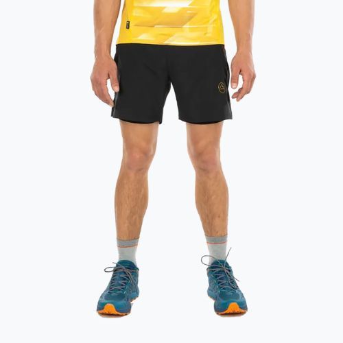 Spodenki do biegania męskie La Sportiva Ultra Distance Short 7" black/yellow
