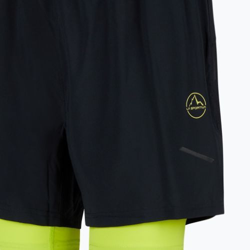Spodenki do biegania męskie La Sportiva Trail Bite black/lime punch