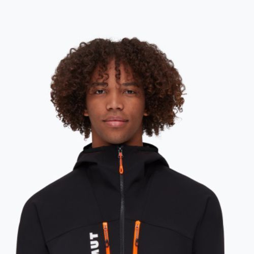 Kurtka softshell męska Mammut Aenergy SO Hybrid Hooded black/vibrant orange