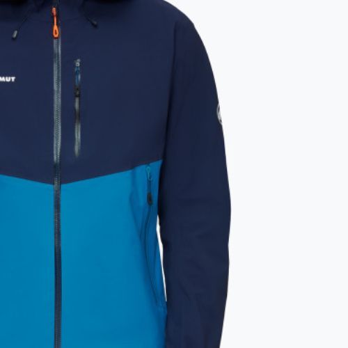 Kurtka przeciwdeszczowa męska Mammut Alto Guide HS Hooded deep ice/marine