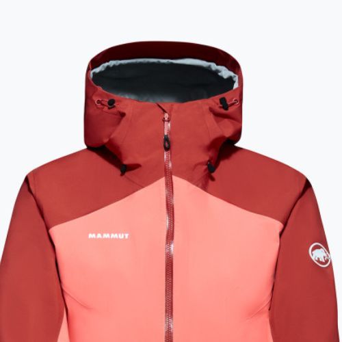 Kurtka przeciwdeszczowa damska Mammut Convey Tour HS Hooded salmon/terracotta