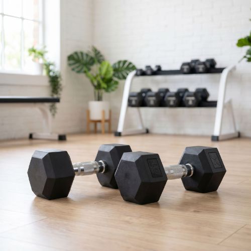 Hantel ogumowany XTREXO Hex 10 kg