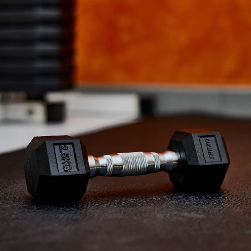 Hantel ogumowany XTREXO Hex 2.5 kg