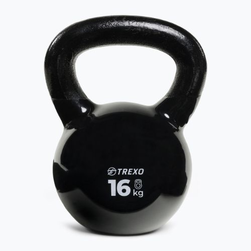 Kettlebell Żeliwny gumowany TREXO VKB16 16 kg