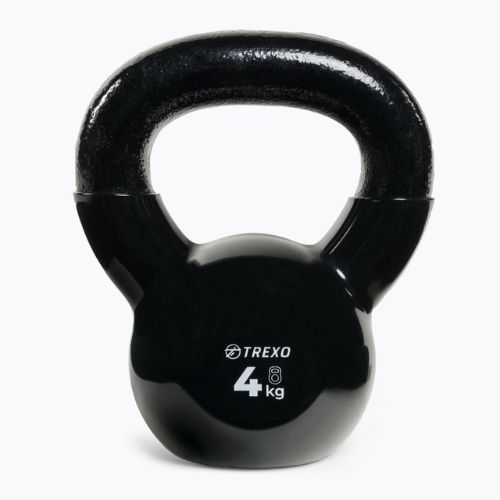 Kettlebell Żeliwny gumowany TREXO VKB04 4 kg