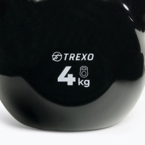 Kettlebell Żeliwny gumowany TREXO VKB04 4 kg