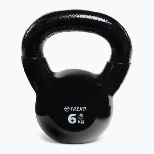 Kettlebell Żeliwny gumowany TREXO VKB06 6 kg