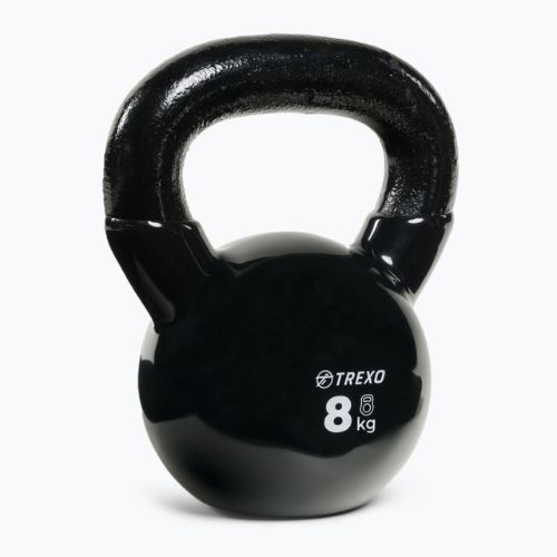 Kettlebell Żeliwny gumowany TREXO VKB08 8 kg