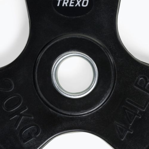 Obciążenie żeliwne ogumowane TREXO RW20 20 kg czarne