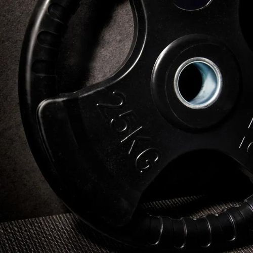 Obciążenie żeliwne ogumowane XTREXO RW25 25 kg czarne