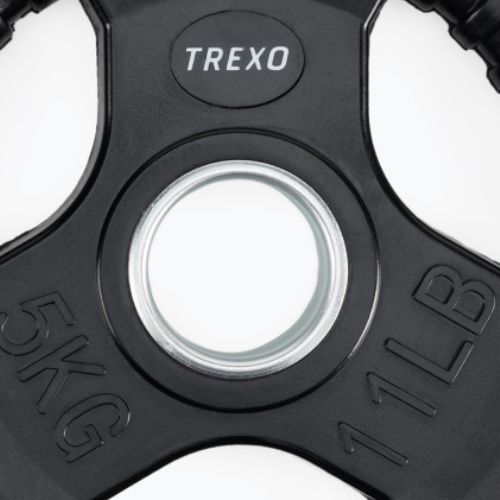 Obciążenie żeliwne ogumowane TREXO RW5 5 kg czarne