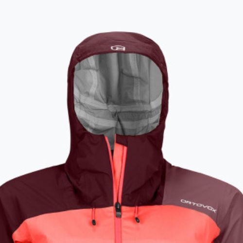 Kurtka przeciwdeszczowa damska ORTOVOX Westalpen 3L Light coral