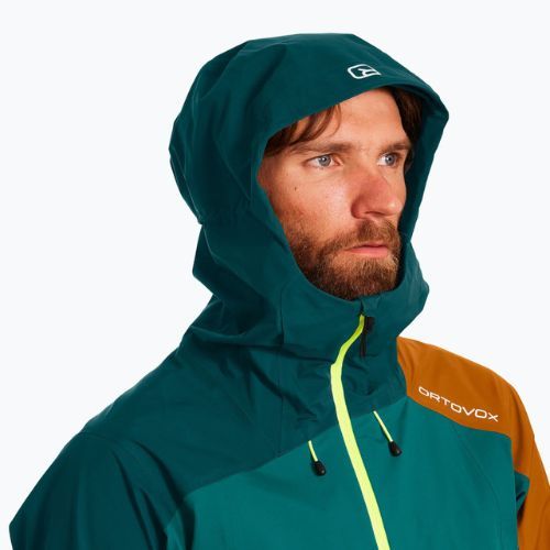 Kurtka przeciwdeszczowa męska ORTOVOX Westalpen 3L Light pacific green