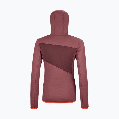 Bluza trekkingowa damska ORTOVOX Fleece Grid Hoody mountain rose