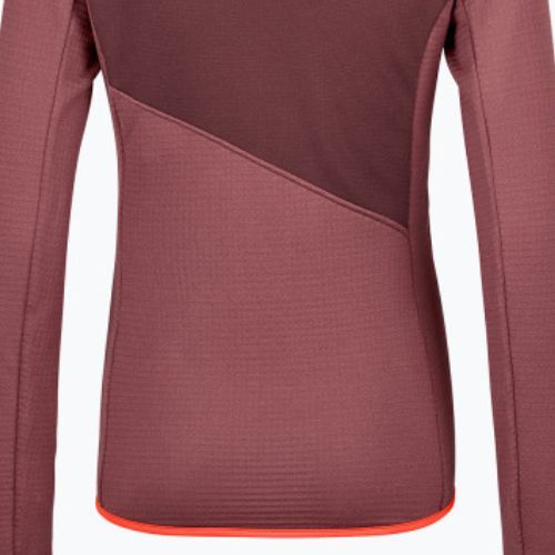 Bluza trekkingowa damska ORTOVOX Fleece Grid Hoody mountain rose