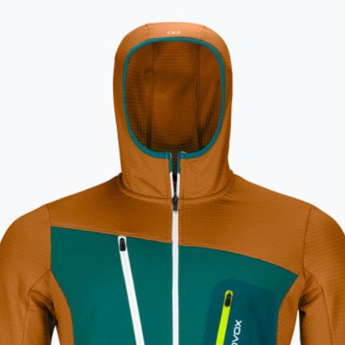 Bluza trekkingowa męska ORTOVOX Fleece Grid Hoody sly fox
