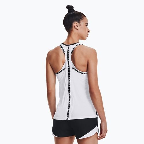 Koszulka treningowa damska Under Armour Knockout Tank white/white/black